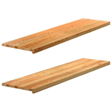 vidaXL ablakpárkányok 2 db világosbarna 160x40x2 cm tömör fa tölgyfa építőanyag