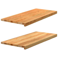 vidaXL ablakpárkányok 2 db világosbarna 90x40x2 cm tömör fa tölgyfa lakástextília