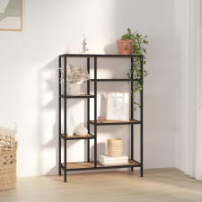 vidaXL acél és szerelt fa könyvespolc 80 x 30 x 120 cm bútor