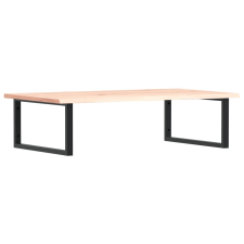 vidaXL acél és tömör tölgyfa falra szerelhető mosdópolc fürdőszoba bútor