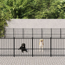 vidaXL acél kültéri kutyakennel 67,74 m² szállítóbox, fekhely kutyáknak