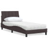vidaXL ágy matraccal Sötétbarna 90x190 cm szövet