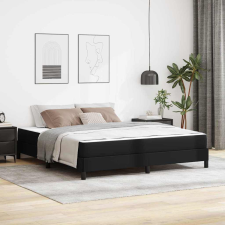 vidaXL Ágy matracmal Fekete 180 x 200 cm Műbőr ágy és ágykellék