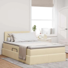 vidaXL Ágy tárolóval és matraccal matracmal Krém 120 x 200 cm Faanyag ágy és ágykellék
