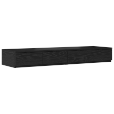 vidaXL Ágyas fiókok Fekete 120x36.5x16.5 cm Mérnöki fa (866940) bútor