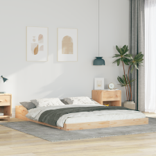 vidaXL Ágykeret Barna 140 x 200 cm Tömör fenyőfa ágy és ágykellék