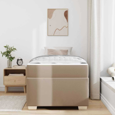 vidaXL Ágykeret Cappuccino 90 x 200 cm Műbőr ágy és ágykellék