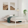 vidaXL Ágykeret éjjeliszekrényekkel Fehér 100 x 220 cm Tömör fenyőfa