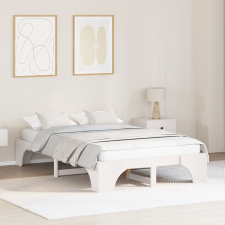 vidaXL Ágykeret Fehér Fa 120 x 200 cm Tartós Ágykeret Téglalap alakú ágy és ágykellék