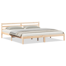 vidaXL Ágykeret Fejtámlával 200x210 cm Tömör Fenyőből (869772) ágy és ágykellék