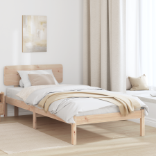 vidaXL Ágykeret Fejtámlával 80x200 cm Tömör Fenyőfa ágy és ágykellék