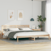 vidaXL Ágykeret fejtámlával Barna 180 x 210 cm Tömör fenyőfa