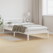 vidaXL Ágykeret Fejtámlával Fehér 100x220 cm Tömör Fenyő ágy és ágykellék