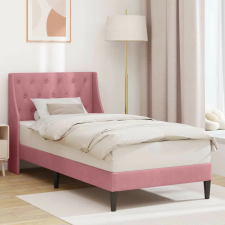 vidaXL Ágykeret fejtámlával Rózsaszín 90 x 200 cm Bársony ágy és ágykellék