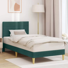  vidaXL Ágykeret fejtámlával Sötétzöld 90 x 200 cm Szövet ágy és ágykellék
