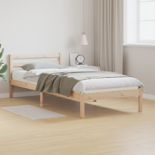 vidaXL Ágykeret Fejvázzal 90x220 cm Tömör Fenyőfából ágy és ágykellék