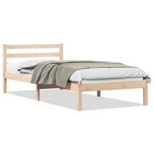 vidaXL Ágykeret Fejvéggel 90x210 cm Tömör Fenyőfa (869762) ágy és ágykellék