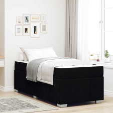 vidaXL Ágykeret Fekete 100 x 200 cm szövet ágy és ágykellék