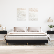 vidaXL Ágykeret Fekete tölgy 160x200 cm Mérnöki fa ágy és ágykellék