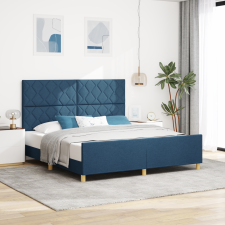 vidaXL Ágykeret Kék 180x200 cm-es Szövetből ágy és ágykellék