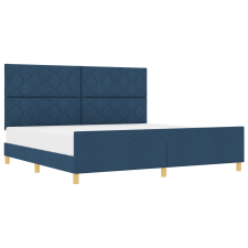 vidaXL Ágykeret Kék 200x200 cm Vászon (3344836) ágy és ágykellék