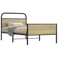 vidaXL ágykeret matrac nélkül 107x203 cm sonoma tölgyfa műfa ágy és ágykellék