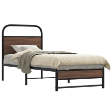 vidaXL ágykeret matrac nélkül 75x190 cm barna tölgyfa műfa ágy és ágykellék