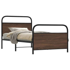 vidaXL ágykeret matrac nélkül 90x190 cm barna tölgyfa műfa ágy és ágykellék