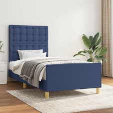 vidaXL ágykeret matrac nélkül 90x200 cm kék szövet ágy és ágykellék