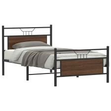 vidaXL ágykeret matrac nélkül barna tölgy 107x203 cm műfa ágy és ágykellék