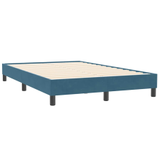 vidaXL ágykeret matrac nélkül Sötétkék 120x210 cm bársony (4101353) ágy és ágykellék