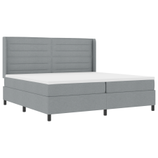 vidaXL Ágykeret Matrac nélkül Világosszürke 200x200 cm Szövet (3341602) ágy és ágykellék