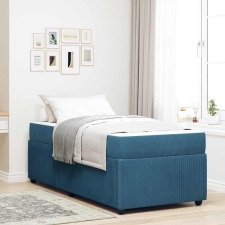 vidaXL Ágykeret matraccal Egyéb Kék 90 x 200 cm Bársony ágy és ágykellék