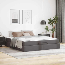 vidaXL Ágykeret matraccal Egyéb Szürke 180 x 200 cm Műbőr ágy és ágykellék