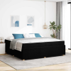 vidaXL Ágykeret matraccal matracmal Fekete 200 x 200 cm szövet