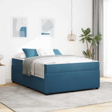 vidaXL Ágykeret matraccal matracmal Kék 160 x 200 cm Bársony ágy és ágykellék
