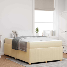 vidaXL Ágykeret matraccal matracmal Krém 120 x 200 cm szövet ágy és ágykellék