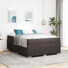 vidaXL Ágykeret matracmal sötétbarna 140 x 200 cm szövet ágy és ágykellék