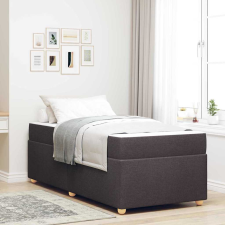 vidaXL Ágykeret matracmal sötétbarna 80 x 200 cm szövet ágy és ágykellék