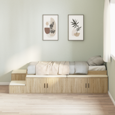 vidaXL Ágykeret Sonoma Tölgy 90x200 cm ágy és ágykellék