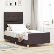 vidaXL Ágykeret Sötétbarna 80x200 cm Textil ágy és ágykellék
