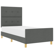 vidaXL Ágykeret Sötétszürke 80x200 cm Textil (3344684) ágy és ágykellék
