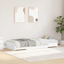 vidaXL Ágykeret tárolóval fejtámlával fiókkal Fehér 80 x 200 cm Faanyag ágy és ágykellék