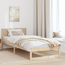 vidaXL Ágykeret Természetes Tömör fenyőfa 90 x 190 cm Átalakítható ágy és ágykellék