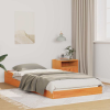 vidaXL Ágykeret Viaszbarna 100 x 220 cm Tömör fenyőfa