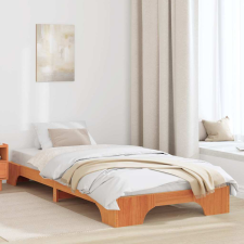 vidaXL Ágykeret Viaszbarna 90 x 200 cm Tömör fenyőfa ágy és ágykellék