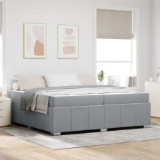 vidaXL Ágykeret Világosszürke 200 x 200 cm szövet ágy és ágykellék