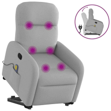 vidaXL Álló masszázsfotel felhőszürke szövet masszázsfotel