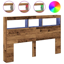 vidaXL antik fa áthidalószekrény LED-világítással 160 x 17 x 102 cm (863131) ágy és ágykellék