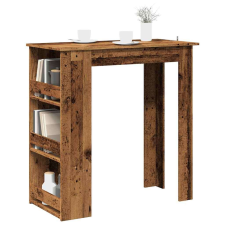 vidaXL antik fa bárasztal polccal 102 x 50 x 103,5 cm bútor